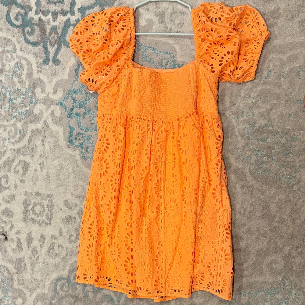 Lilly Pulitzer Vibrant Orange Eyelet Dress